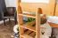 Massivholz Hochbett für Kinder | Matratzenmaß: 120 x 190 cm | Natur Lackiert | umbaubar in Einzelbett | Premium-Qualität | inkl. Rollrost Abbildung