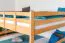 Kinder-Etagenbett 160 x 200 cm (umbaubar) | Massivholz: Buche | Natur Lackiert | umbaubar in 2 Einzelbetten | inkl. Rollroste Abbildung