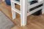 Massivholz Hochbett für Kinder | Matratzenmaß: 90 x 190 cm | Weiß Lackiert | umbaubar in Einzelbett | Premium-Qualität | inkl. Rollrost Abbildung