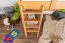 Massivholz Hochbett für Kinder | Matratzenmaß: 120 x 190 cm | Natur Lackiert | umbaubar in Einzelbett | Premium-Qualität | inkl. Rollrost Abbildung