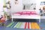 Kinderbett 90 x 190 cm | Massivholz: Buche | Weiß Lackiert Abbildung