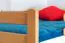 Hochbett 120 x 200 cm | Massivholz: Buche | Natur Lackiert | umbaubar in Einzelbett | Premium-Qualität | inkl. Rollrost Abbildung