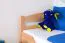 Kinderbett 90 x 200 cm | Massivholz: Buche | Natur Lackiert Abbildung