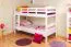 Massivholz Stockbett für Kinder und Jugendliche | Matratzenmaß: 90 x 200 cm | Weiß Lackiert | umbaubar in 2 Einzelbetten | Premium-Qualität | inkl. Rollroste Abbildung
