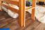 Massivholz Hochbett für Kinder | Matratzenmaß: 120 x 190 cm | Natur Lackiert | umbaubar in Einzelbett | Premium-Qualität | inkl. Rollrost Abbildung