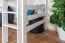 Massivholz Hochbett für Kinder | Matratzenmaß: 90 x 190 cm | Weiß Lackiert | umbaubar in Einzelbett | Premium-Qualität | inkl. Rollrost Abbildung