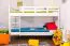 Massivholz Stockbett für Kinder und Jugendliche | Matratzenmaß: 90 x 200 cm | Weiß Lackiert | umbaubar in 2 Einzelbetten | Premium-Qualität | inkl. Rollroste Abbildung