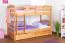 Funktions-Stockbett 90 x 200 cm mit 2 Schubladen als Stauraum | Massivholz: Buche | Natur Lackiert | umbaubar in zwei Einzelbetten | Premium-Qualität | inkl. Rollroste Abbildung