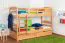 Funktions-Etagenbett 90 x 200 cm mit 2 Schubladen als Stauraum | Massivholz: Buche | Natur Lackiert | umbaubar in zwei Einzelbetten | Premium-Qualität | inkl. Rollroste Abbildung