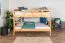 Kinder-Etagenbett 160 x 200 cm (umbaubar) | Massivholz: Buche | Natur Lackiert | umbaubar in 2 Einzelbetten | inkl. Rollroste Abbildung
