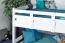Kinderstockbett 160 x 200 cm | Massivholz: Buche | Weiß Lackiert | umbaubar in 2 Einzelbetten | Premium-Qualität | inkl. Rollroste Abbildung