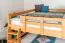 Kinder-Etagenbett 160 x 200 cm (umbaubar) | Massivholz: Buche | Natur Lackiert | umbaubar in 2 Einzelbetten | inkl. Rollroste Abbildung