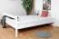 Massivholz Hochbett für Kinder | Matratzenmaß: 160 x 200 cm | Weiß Lackiert | umbaubar in Einzelbett | Premium-Qualität | inkl. Rollrost Abbildung