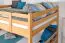 Kinder-Etagenbett 160 x 200 cm (umbaubar) | Massivholz: Buche | Natur Lackiert | umbaubar in 2 Einzelbetten | inkl. Rollroste Abbildung
