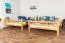 Kinder-Etagenbett 160 x 200 cm (umbaubar) | Massivholz: Buche | Natur Lackiert | umbaubar in 2 Einzelbetten | inkl. Rollroste Abbildung