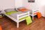 Massivholz Stockbett für Kinder und Jugendliche | Matratzenmaß: 90 x 200 cm | Weiß Lackiert | umbaubar in 2 Einzelbetten | Premium-Qualität | inkl. Rollroste Abbildung