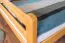 Breites Hochbett 160 x 190 cm | Massivholz: Buche | Natur Lackiert | umbaubar in Einzelbett | Premium-Qualität | inkl. Rollrost Abbildung