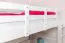 Hochbett 120 x 200 cm | Massivholz: Buche | Weiß Lackiert | umbaubar in Einzelbett | Premium-Qualität | inkl. Rollrost Abbildung