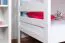Stockbett 90 x 190 cm | Massivholz: Buche | Weiß Lackiert | umbaubar in zwei Einzelbetten | Premium-Qualität | inkl. Rollroste Abbildung
