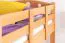 Funktions-Etagenbett 90 x 200 cm mit 2 Schubladen als Stauraum | Massivholz: Buche | Natur Lackiert | umbaubar in zwei Einzelbetten | Premium-Qualität | inkl. Rollroste Abbildung