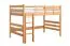Hochbett 120 x 200 cm | Massivholz: Buche | Natur Lackiert | umbaubar in Einzelbett | Premium-Qualität | inkl. Rollrost Abbildung