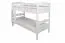 Stockbett 90 x 190 cm | Massivholz: Buche | Weiß Lackiert | umbaubar in zwei Einzelbetten | Premium-Qualität | inkl. Rollroste Abbildung
