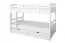 Funktions-Etagenbett 90 x 200 cm mit 2 Schubkästen als Stauraum | Massivholz: Buche | Weiß Lackiert | umbaubar in zwei Einzelbetten | Premium-Qualität | inkl. Rollroste Abbildung
