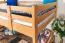 Hochbett 120 x 190 cm | Massivholz: Buche | Natur Lackiert | umbaubar in Einzelbett | Premium-Qualität | inkl. Rollrost Abbildung
