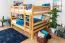 Kinderstockbett 160 x 190 cm | Massivholz: Buche | Natur Lackiert | umbaubar in 2 Einzelbetten | Premium-Qualität | inkl. Rollroste Abbildung