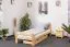 Kinderbett 90 x 200 cm | Massivholz: Kiefer | Natur Lackiert | inkl. Rollrost Abbildung
