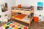 Etagenbett 120 x 200 cm | umbaubar in zwei Einzelbetten | Massivholz: Buche | Natur Lackiert| Premium-Qualität | inkl. Rollroste Abbildung