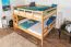 Kinder-Etagenbett 160 x 200 cm (umbaubar) | Massivholz: Buche | Natur Lackiert | umbaubar in 2 Einzelbetten | inkl. Rollroste Abbildung