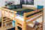 Breites Hochbett 160 x 190 cm | Massivholz: Buche | Natur Lackiert | umbaubar in Einzelbett | Premium-Qualität | inkl. Rollrost Abbildung