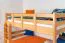 Etagenbett 120 x 200 cm | umbaubar in zwei Einzelbetten | Massivholz: Buche | Natur Lackiert| Premium-Qualität | inkl. Rollroste Abbildung