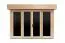 Gartenhaus 3,7 x 3,5 Meter (inkl. Dach) | Naturbelassen | Flachdach | 28 mm Blockbohlen Abbildung