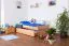 Bettrahmen für Kinder / Kinderbett / Ausziehbett 90 x 200 cm | Massivholz: Buche | Natur Lackiert | inkl. 2. Liegeplatz 90 x 190 cm ausziehbar und 2 Rollrost | besonders hohe Qualität Abbildung