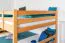 Kinder-Etagenbett 160 x 200 cm (umbaubar) | Massivholz: Buche | Natur Lackiert | umbaubar in 2 Einzelbetten | inkl. Rollroste Abbildung