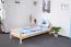 Bettrahmen für Kinder / Kinderbett 90 x 200 cm | Massivholz: Kiefer | Nuss Lackiert | inkl. Rollrost Abbildung