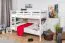 Jugendstockbett 120 x 190 cm | Massivholz: Buche | Weiß Lackiert | umbaubar in 2 Einzelbetten | Premium-Qualität | inkl. Rollroste Abbildung