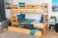 Jugendstockbett inkl. Stauraum (2 Schubkästen) | 90 x 200 cm | Massivholz: Buche | Natur Lackiert | umbaubar in 2 Einzelbetten | Premium-Qualität | inkl. Rollroste Abbildung