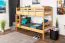 Jugendstockbett 90 x 190 cm | Massivholz: Buche | Natur Lackiert | umbaubar in 2 Einzelbetten | Premium-Qualität | inkl. Rollroste Abbildung