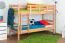 Jugendetagenbett 90 x 200 cm | Massivholz: Buche | Natur Lackiert | umbaubar in 2 Einzelbetten | Premium-Qualität | inkl. Rollroste Abbildung