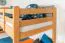 Kinderstockbett 90 x 200 cm | Massivholz: Buche | Natur Lackiert | umbaubar in 2 Einzelbetten | Premium-Qualität | inkl. Rollroste Abbildung