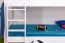 Jugendstockbett 90 x 200 cm | Massivholz: Buche | Weiß Lackiert | umbaubar in 2 Einzelbetten | Premium-Qualität | inkl. Rollroste Abbildung