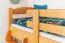 Kinderstockbett 90 x 200 cm | Massivholz: Buche | Natur Lackiert | umbaubar in 2 Einzelbetten | Premium-Qualität | inkl. Rollroste Abbildung