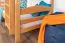 Jugendetagenbett 90 x 190 cm | Massivholz: Buche | Natur Lackiert | umbaubar in 2 Einzelbetten | Premium-Qualität | inkl. Rollroste Abbildung