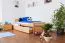 Bettrahmen für Kinder 90 x 200 cm mit Ausziehbett 90 x 190 cm als Gästebett-Funktion | Massivholz: Buche | Natur Lackiert | inkl. 2. Liegeplatz 90 x 190 cm ausziehbar und 2 Rollrost Abbildung