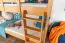Jugendetagenbett 90 x 190 cm | Massivholz: Buche | Natur Lackiert | umbaubar in 2 Einzelbetten | Premium-Qualität | inkl. Rollroste Abbildung