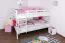 Jugendstockbett 120 x 200 cm | Massivholz: Buche | Weiß Lackiert | umbaubar in 2 Einzelbetten | Premium-Qualität | inkl. Rollroste Abbildung