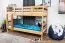 Jugendstockbett 90 x 190 cm | Massivholz: Buche | Natur Lackiert | umbaubar in 2 Einzelbetten | Premium-Qualität | inkl. Rollroste Abbildung